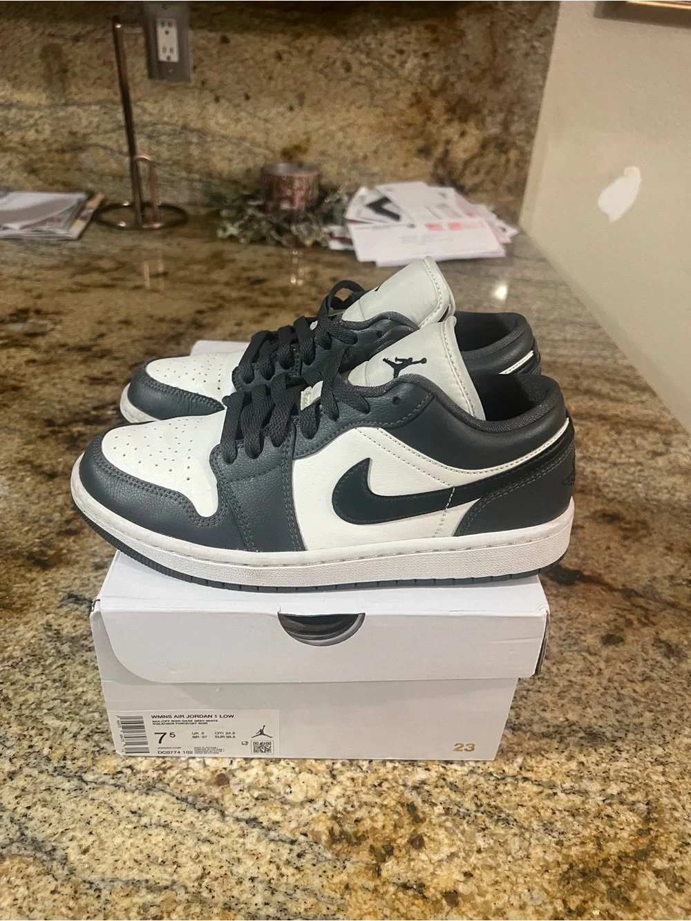 Jordan Low Top Sneakers in White and Black